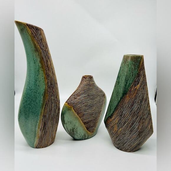 Toyo vintage pottery set of 3. Absolutely beautiful in excellent condition - Picture 1 of 16